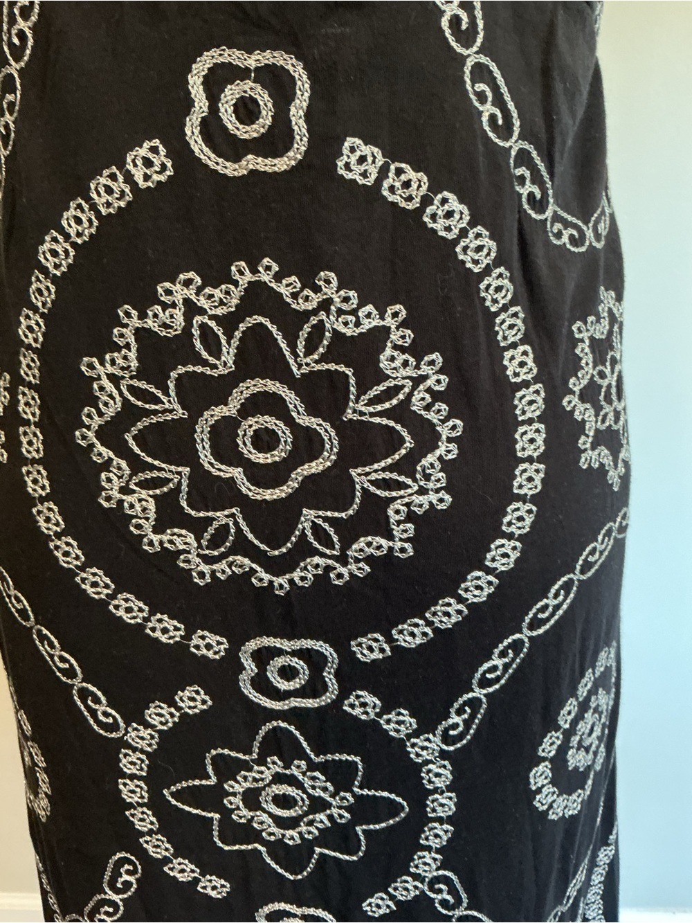 INC International Concepts Black Metallic Embroidered Maxi Dress - Picture 8 of 12